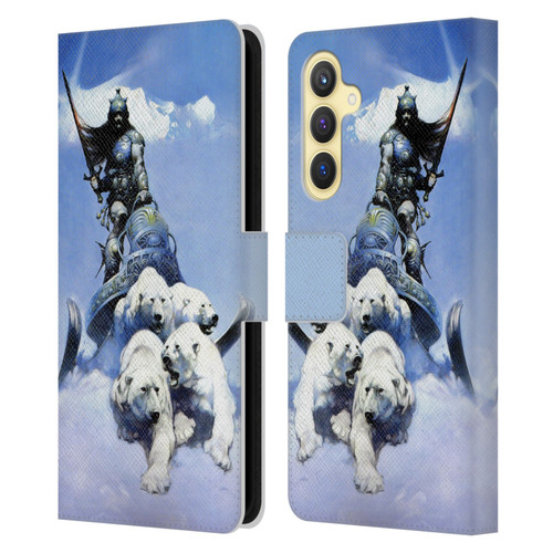 Frank Frazetta Fantasy Silver Warrior Leather Book Wallet Case Cover For Samsung Galaxy S23 FE 5G