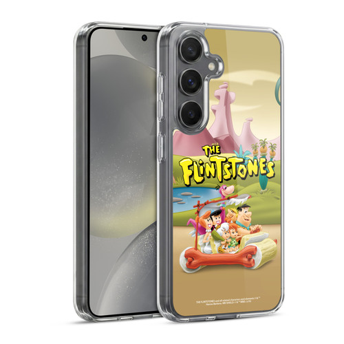 The Flintstones Characters Stone Car Soft Gel Case for Samsung Galaxy S24 5G & MagSafe
