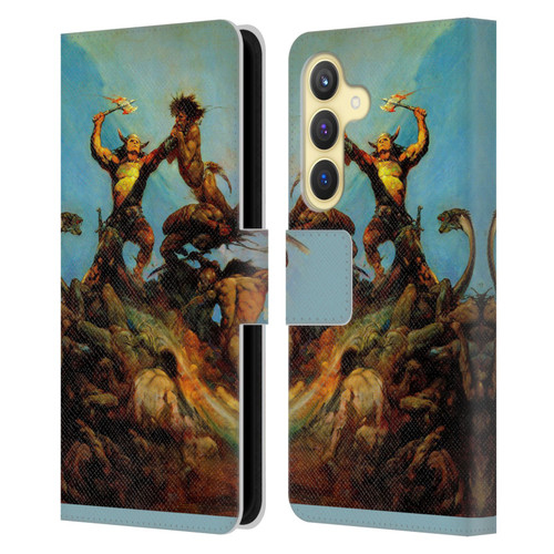 Frank Frazetta Fantasy Indomitable Leather Book Wallet Case Cover For Samsung Galaxy S24 5G