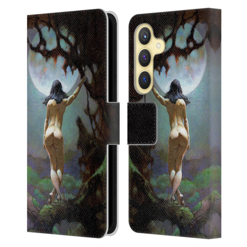 Frank Frazetta Fantasy Moons Rapture Leather Book Wallet Case Cover For Samsung Galaxy S24 5G