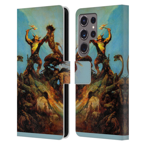 Frank Frazetta Fantasy Indomitable Leather Book Wallet Case Cover For Samsung Galaxy S24 Ultra 5G