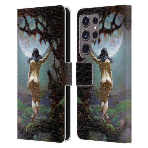 Frank Frazetta Fantasy Moons Rapture Leather Book Wallet Case Cover For Samsung Galaxy S24 Ultra 5G