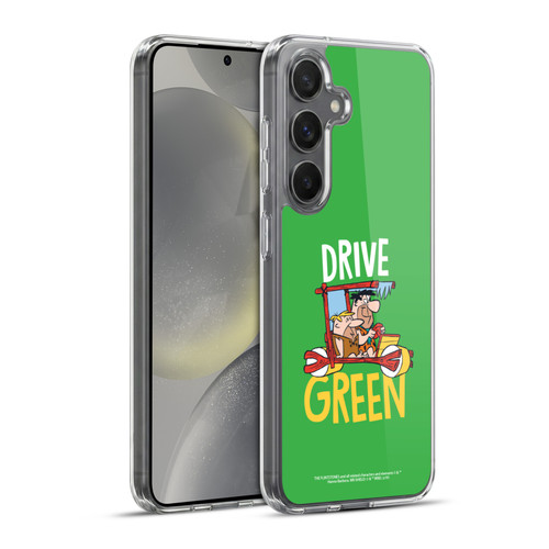 The Flintstones Graphics Drive Green Soft Gel Case for Samsung Galaxy S24+ 5G & MagSafe