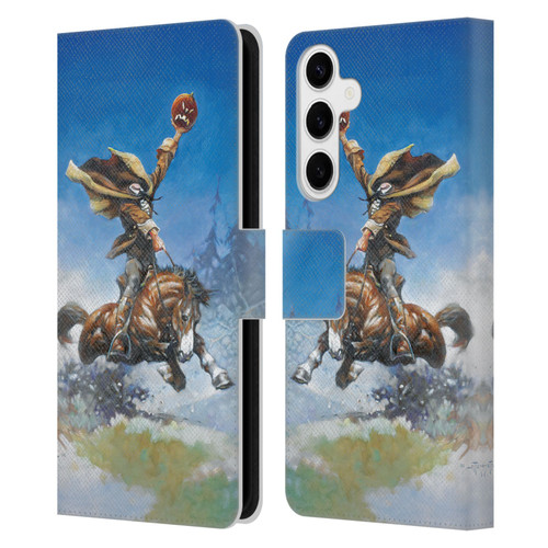 Frank Frazetta Medieval Fantasy Headless Horseman Leather Book Wallet Case Cover For Samsung Galaxy S24+ 5G