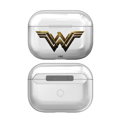 Justice League Movie Logos Wonder Woman Clear Hard Crystal Cover Case for Apple AirPods Pro 2 Charging Case