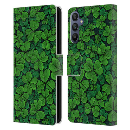 Katerina Kirilova Fruits & Foliage Patterns Clovers Leather Book Wallet Case Cover For Samsung Galaxy A15