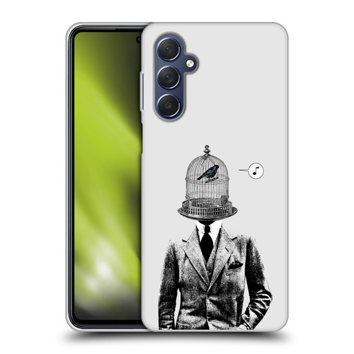 LouiJoverArt Black And White Plumage Soft Gel Case for Samsung Galaxy M54 5G