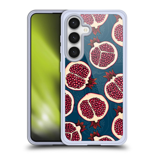 Katerina Kirilova Fruits & Foliage Patterns Pomegranate Slices Soft Gel Case for Samsung Galaxy S24 5G