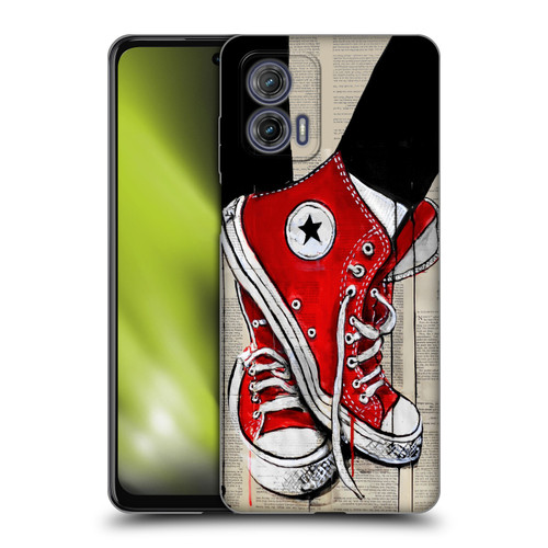 LouiJoverArt Red Ink Shoes Soft Gel Case for Motorola Moto G73 5G