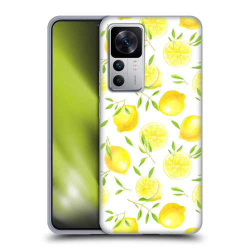 Katerina Kirilova Fruits & Foliage Patterns Lemons Soft Gel Case for Xiaomi 12T 5G / 12T Pro 5G / Redmi K50 Ultra 5G