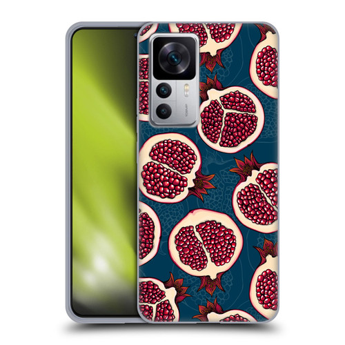 Katerina Kirilova Fruits & Foliage Patterns Pomegranate Slices Soft Gel Case for Xiaomi 12T 5G / 12T Pro 5G / Redmi K50 Ultra 5G