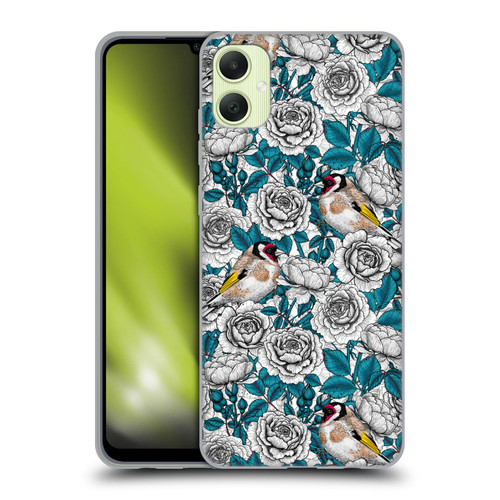 Katerina Kirilova Floral Patterns White Rose & Birds Soft Gel Case for Samsung Galaxy A05