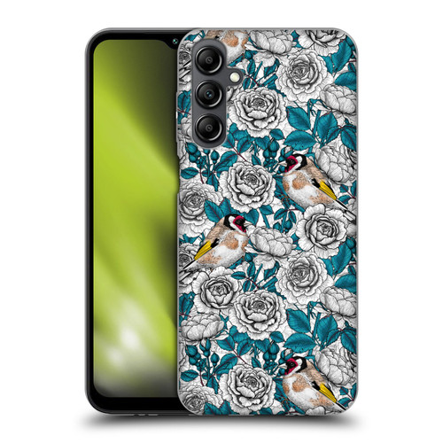 Katerina Kirilova Floral Patterns White Rose & Birds Soft Gel Case for Samsung Galaxy M14 5G