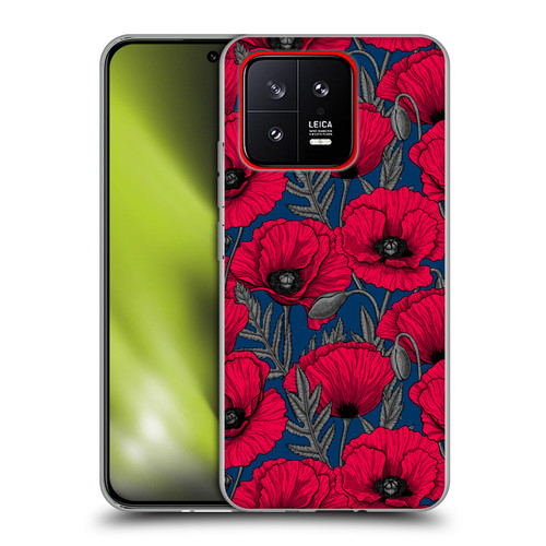 Katerina Kirilova Floral Patterns Night Poppy Garden Soft Gel Case for Xiaomi 13 5G