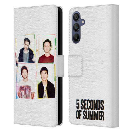 5 Seconds of Summer Posters Polaroid Leather Book Wallet Case Cover For Samsung Galaxy A15