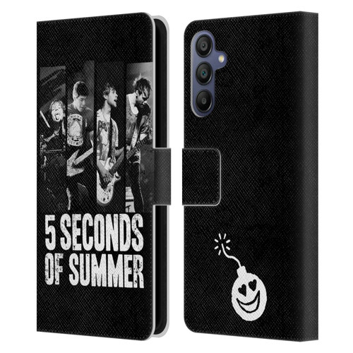 5 Seconds of Summer Posters Strips Leather Book Wallet Case Cover For Samsung Galaxy A15