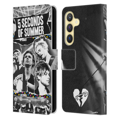 5 Seconds of Summer Posters Torn Papers 1 Leather Book Wallet Case Cover For Samsung Galaxy S24 5G