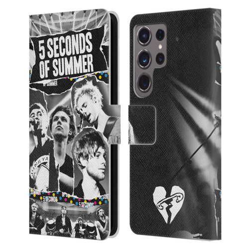 5 Seconds of Summer Posters Torn Papers 1 Leather Book Wallet Case Cover For Samsung Galaxy S24 Ultra 5G