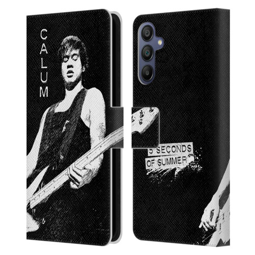 5 Seconds of Summer Solos BW Calum Leather Book Wallet Case Cover For Samsung Galaxy A15