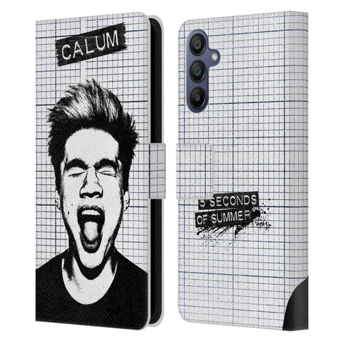 5 Seconds of Summer Solos Grained Calum Leather Book Wallet Case Cover For Samsung Galaxy A15