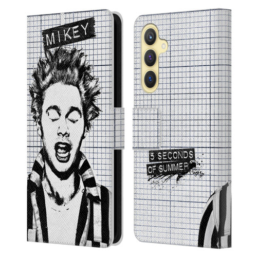 5 Seconds of Summer Solos Grained Mikey Leather Book Wallet Case Cover For Samsung Galaxy S23 FE 5G