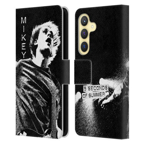 5 Seconds of Summer Solos BW Mikey Leather Book Wallet Case Cover For Samsung Galaxy S24 5G