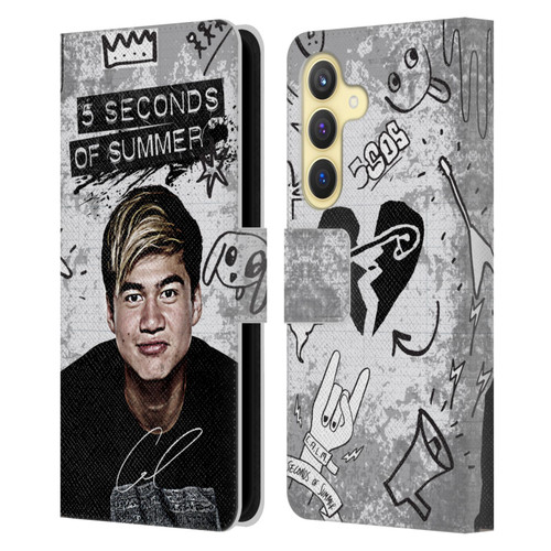 5 Seconds of Summer Solos Vandal Calum Leather Book Wallet Case Cover For Samsung Galaxy S24 5G
