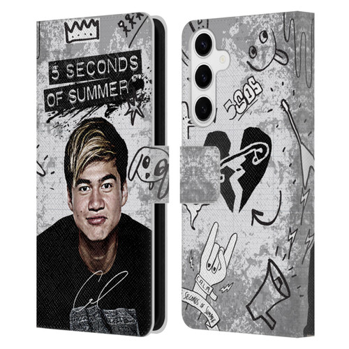 5 Seconds of Summer Solos Vandal Calum Leather Book Wallet Case Cover For Samsung Galaxy S24+ 5G