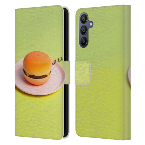 Pepino De Mar Foods Burger Leather Book Wallet Case Cover For Samsung Galaxy A15