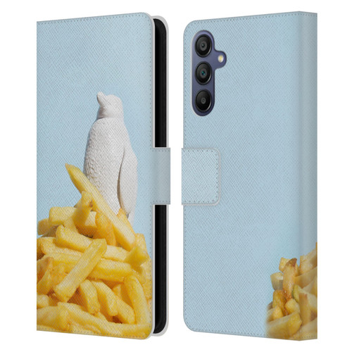 Pepino De Mar Foods Fries Leather Book Wallet Case Cover For Samsung Galaxy A15