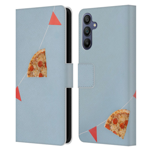 Pepino De Mar Foods Pizza Leather Book Wallet Case Cover For Samsung Galaxy A15