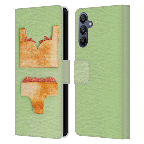 Pepino De Mar Foods Sandwich Leather Book Wallet Case Cover For Samsung Galaxy A15