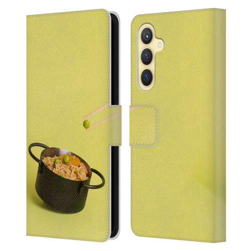 Pepino De Mar Foods Fried Rice Leather Book Wallet Case Cover For Samsung Galaxy S23 FE 5G