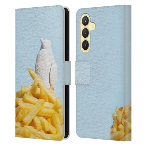Pepino De Mar Foods Fries Leather Book Wallet Case Cover For Samsung Galaxy S23 FE 5G