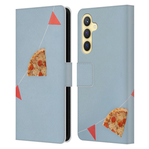 Pepino De Mar Foods Pizza Leather Book Wallet Case Cover For Samsung Galaxy S23 FE 5G