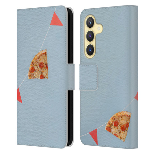 Pepino De Mar Foods Pizza Leather Book Wallet Case Cover For Samsung Galaxy S24 5G