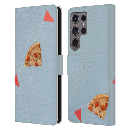 Pepino De Mar Foods Pizza Leather Book Wallet Case Cover For Samsung Galaxy S24 Ultra 5G