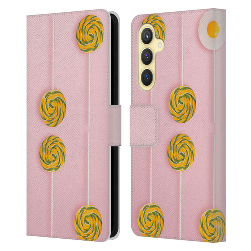 Pepino De Mar Patterns 2 Lollipop Leather Book Wallet Case Cover For Samsung Galaxy S23 FE 5G