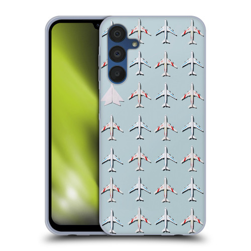 Pepino De Mar Patterns 2 Airplane Soft Gel Case for Samsung Galaxy A15