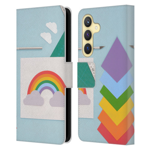 Pepino De Mar Rainbow Art Leather Book Wallet Case Cover For Samsung Galaxy S24 5G