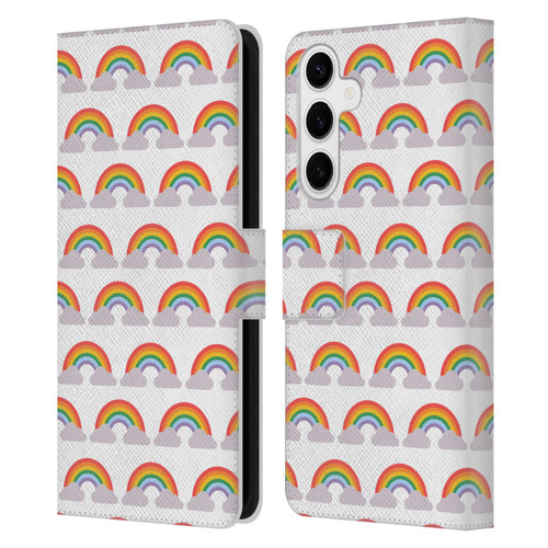 Pepino De Mar Rainbow Pattern Leather Book Wallet Case Cover For Samsung Galaxy S24+ 5G