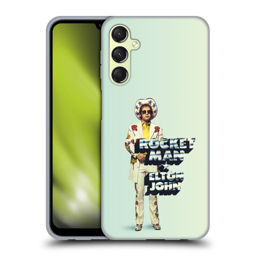 Elton John Artwork Rocket Man Single Soft Gel Case for Samsung Galaxy A24 4G / Galaxy M34 5G