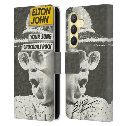 Elton John Artwork Your Song Single Leather Book Wallet Case Cover For Samsung Galaxy S24 5G