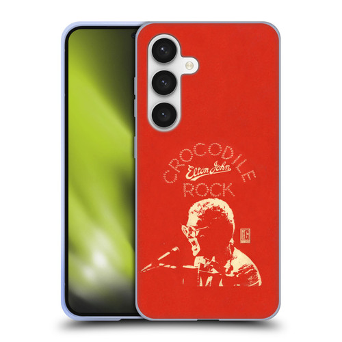 Elton John Artwork Crocodile Rock Single Soft Gel Case for Samsung Galaxy S24 5G