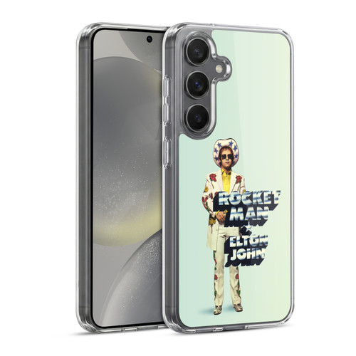 Elton John Artwork Rocket Man Single Soft Gel Case for Samsung Galaxy S24 5G & MagSafe