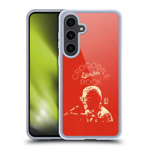Elton John Artwork Crocodile Rock Single Soft Gel Case for Samsung Galaxy S24+ 5G