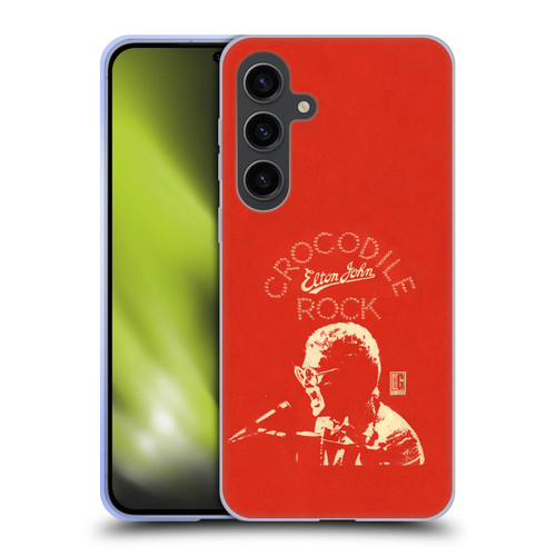 Elton John Artwork Crocodile Rock Single Soft Gel Case for Samsung Galaxy S24+ 5G