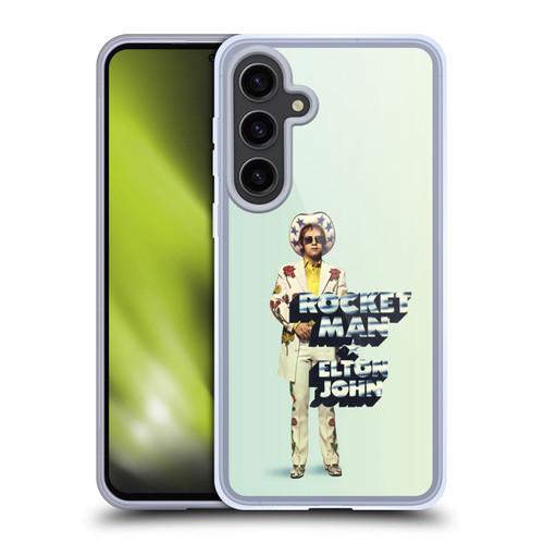 Elton John Artwork Rocket Man Single Soft Gel Case for Samsung Galaxy S24+ 5G