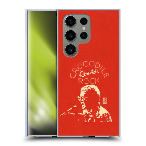 Elton John Artwork Crocodile Rock Single Soft Gel Case for Samsung Galaxy S24 Ultra 5G