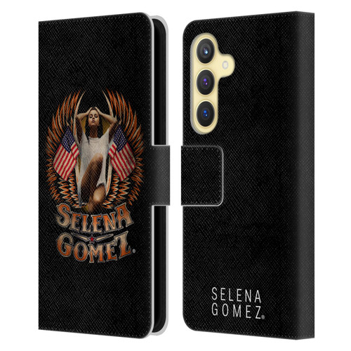 Selena Gomez Revival Biker Fashion Leather Book Wallet Case Cover For Samsung Galaxy S24 5G